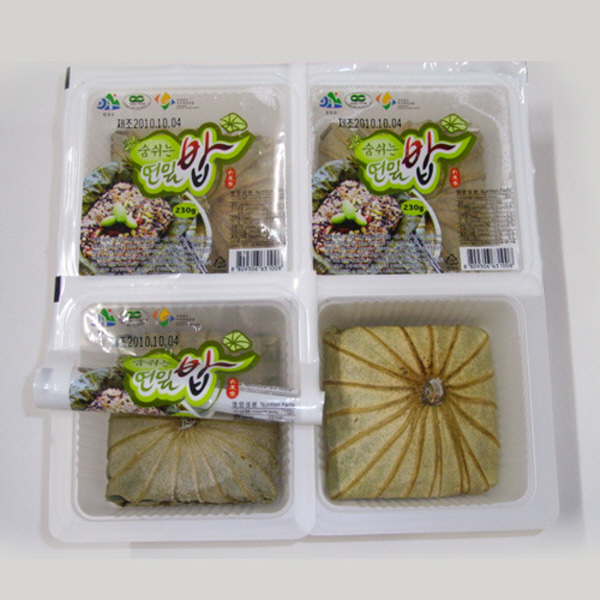 연잎밥, 숨쉬는 연잎밥 230g x 4개 간편 영양 낱개포장